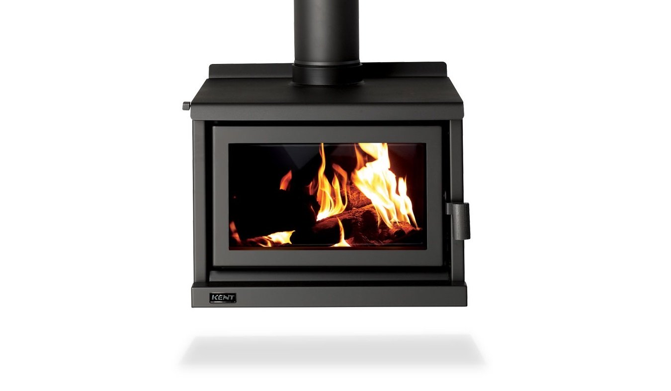 kent forbes freestanding wood fire log burner front view