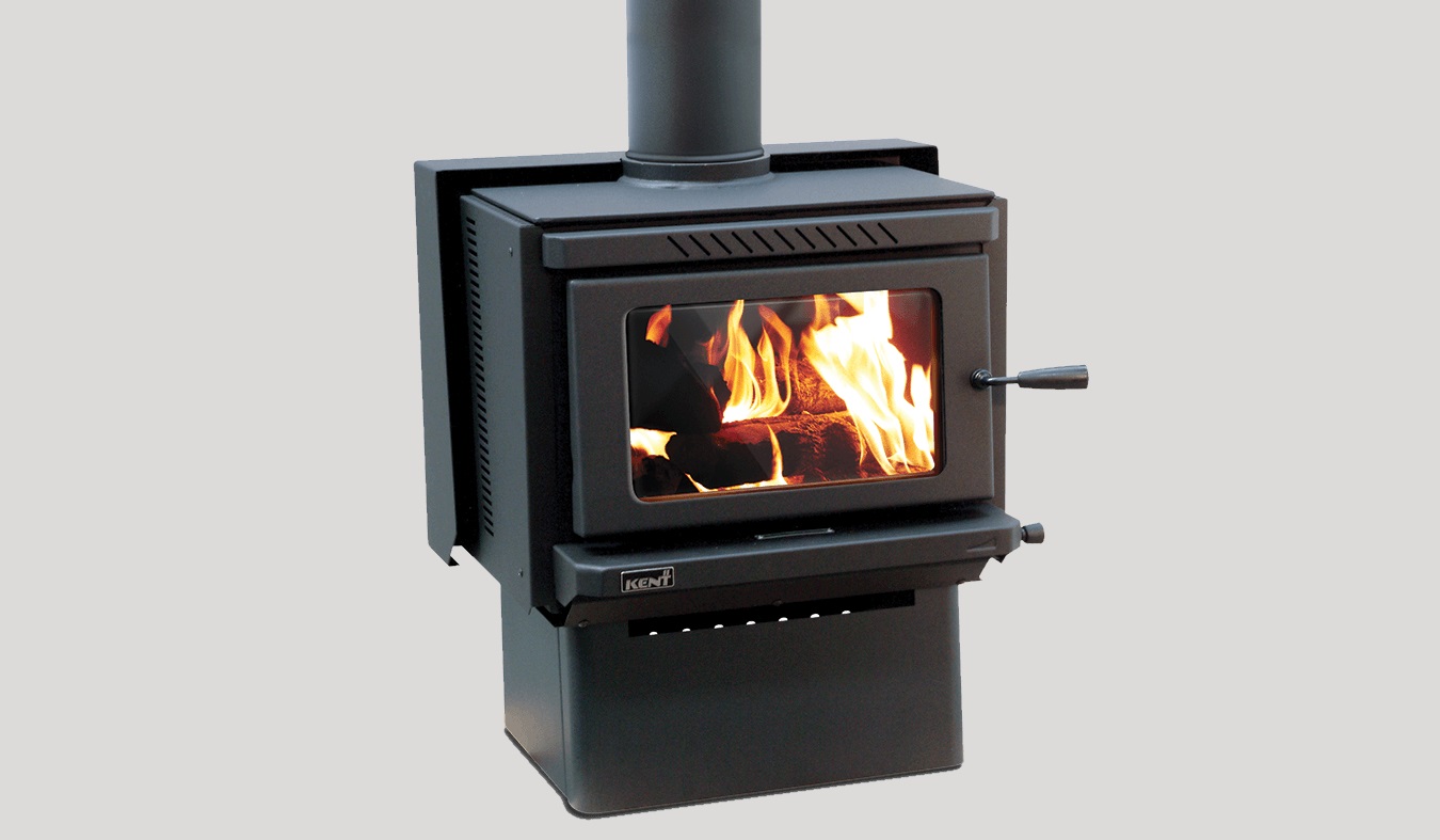 kent kiwi rad  freestanding wood fire log burner front