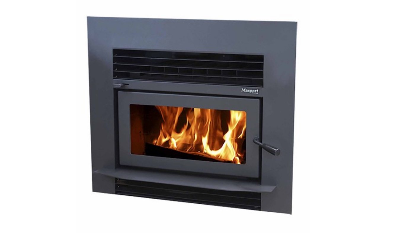 masport i bannockburn insert wood burner inbuilt fire place