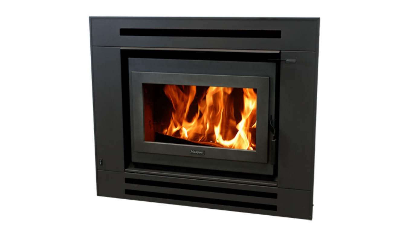 masport i rural insert wood burner inbuilt fire place