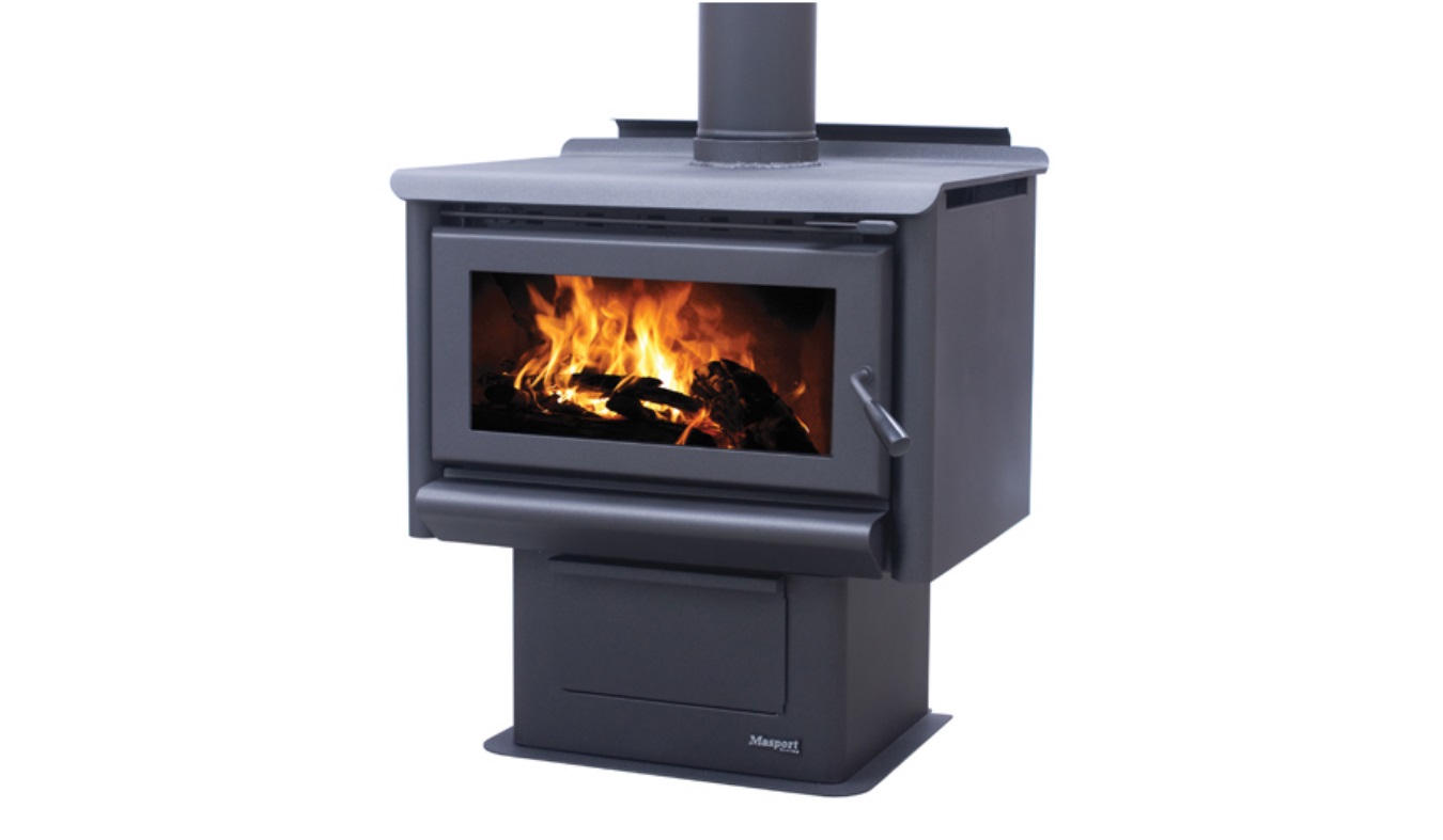 masport r freestanding wood burner with ash pan unlit