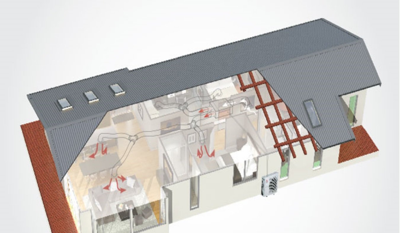 mitsubishi heatpump air conditioner ducted