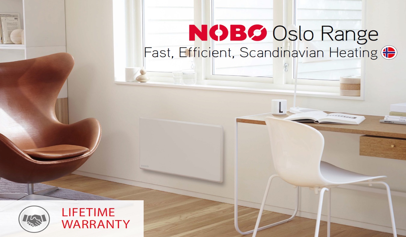 nobo electric panel heater oslo range